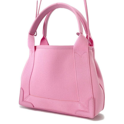 Balenciaga Navy Cabas XS 2-Way Shoulder Bag Pink Black