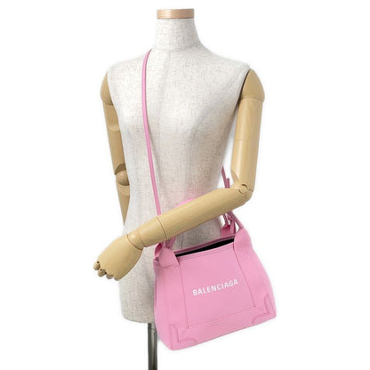 Balenciaga Navy Cabas XS 2-Way Shoulder Bag Pink Black