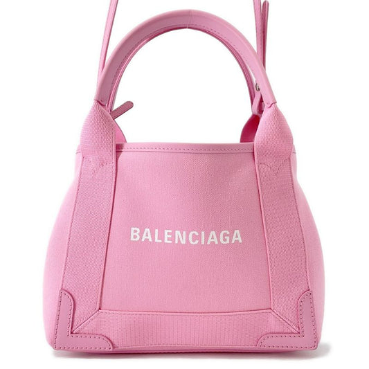 Balenciaga Navy Cabas XS 2-Way Shoulder Bag Pink Black