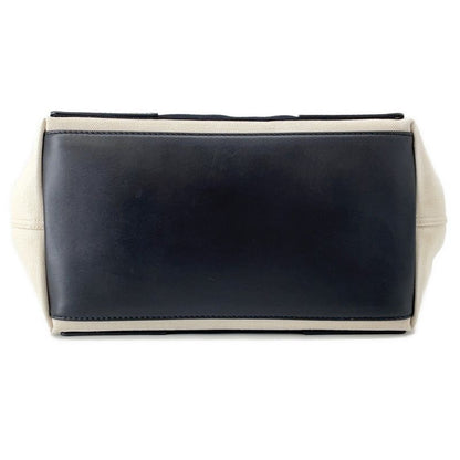 Balenciaga Tote Navy Cabas S Black White
