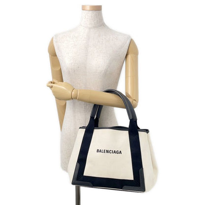 Balenciaga Tote Navy Cabas S Black White