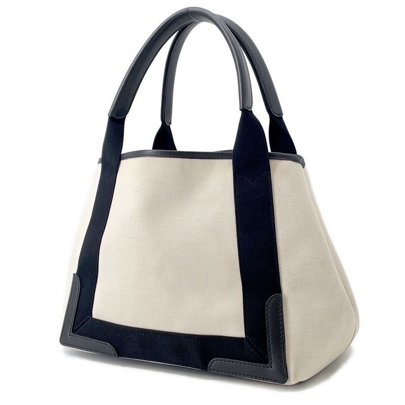 Balenciaga Tote Navy Cabas S Black White