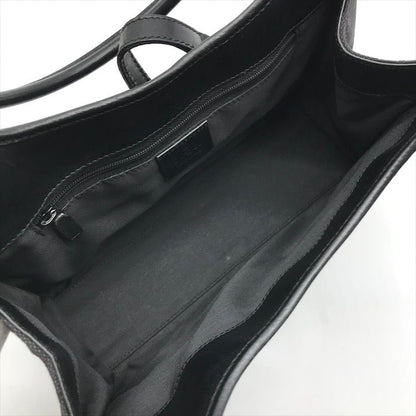Gucci GG Canvas Jackie Mini Hand Bag Shoulder Black Leather Bag