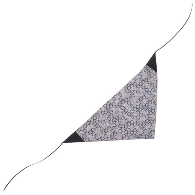 HERMES City Running Triangle Carre Cotton Nylon Polyurethane Glycine Ash Scarf
