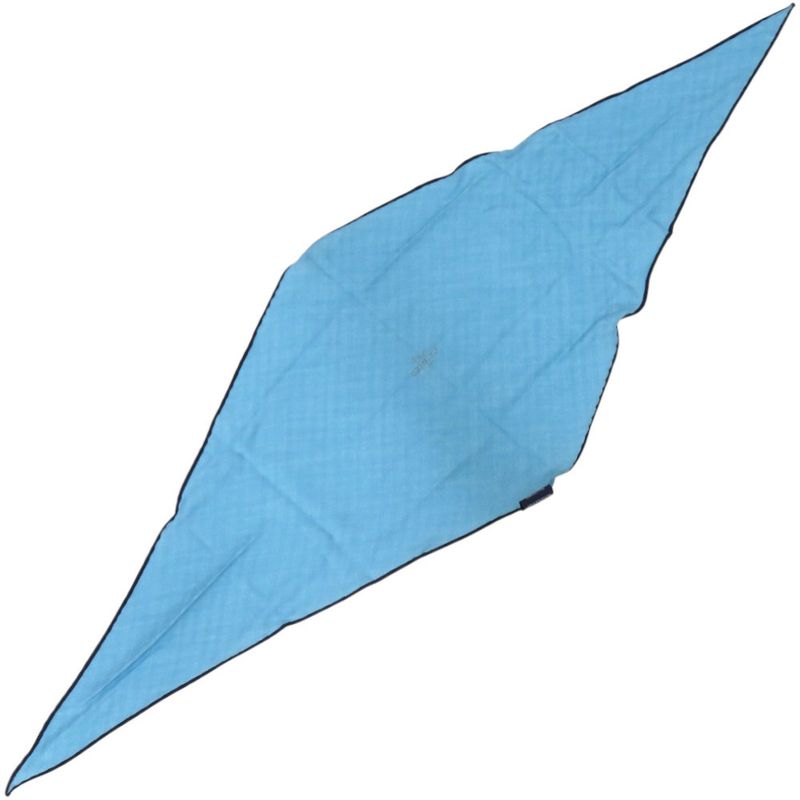 HERMES Losange Logo Cashmere Silk Blue- Blue Scarf 0323 HERMES
