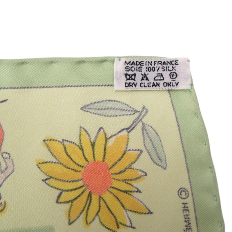 HERMES Pocket Chip Carre 45 Petit Carre Retour A LA Terre Return To Home Silk