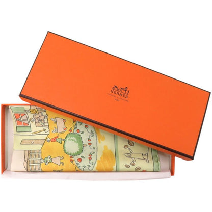HERMES Pocket Chip Carre 45 Petit Carre Retour A LA Terre Return To Home Silk