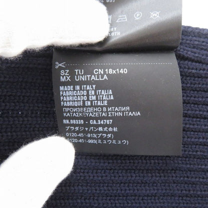Unused PRADA Sportsline Logo Sms180 Wool Navy Muffler- 1114 PRADA Men's