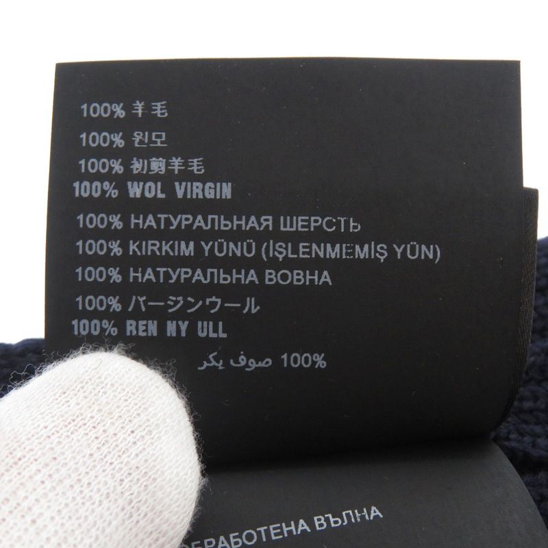 Unused PRADA Sportsline Logo Sms180 Wool Navy Muffler- 1114 PRADA Men's