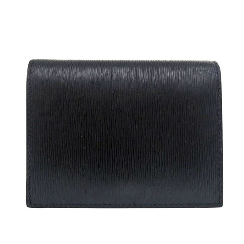 PRADA 1mv204 Vitterom-ve Leather Black Bifold Wallet Black 1081 PRADA