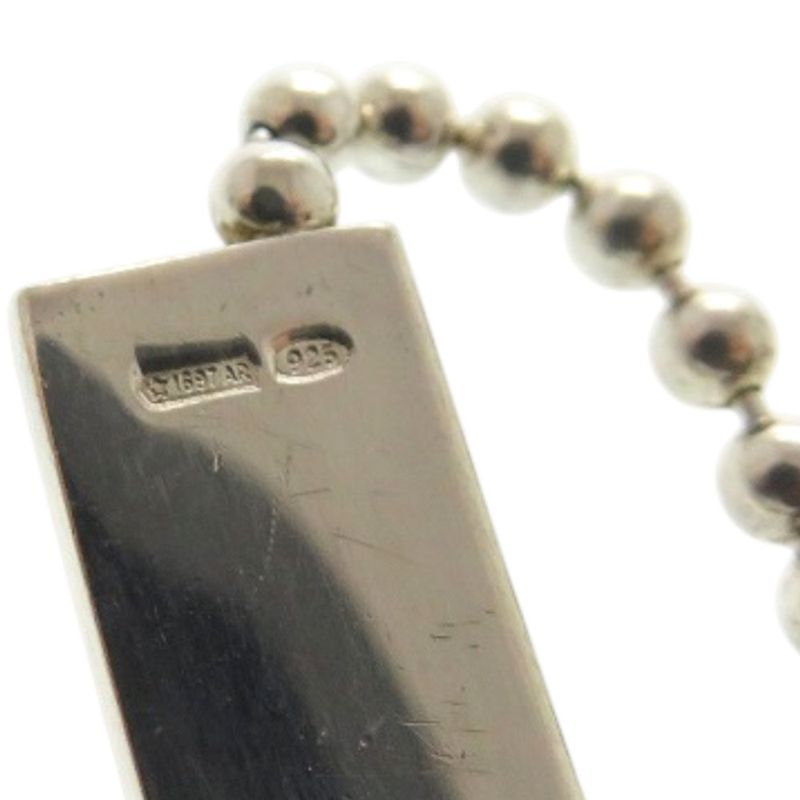 GUCCI Logo Plate Ball Chain 1697ar Silver-925 Silver Choker-0768 GUCCI