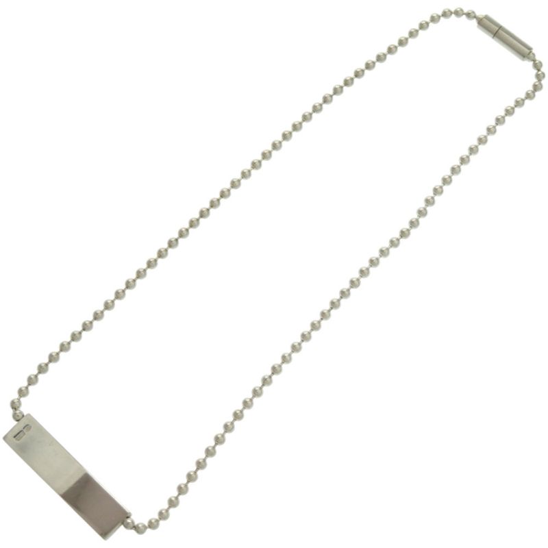 GUCCI Logo Plate Ball Chain 1697ar Silver-925 Silver Choker-0768 GUCCI