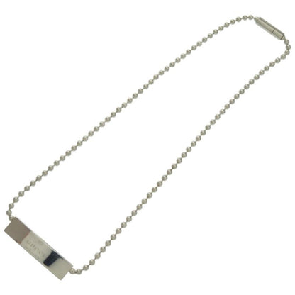 GUCCI Logo Plate Ball Chain 1697ar Silver-925 Silver Choker-0768 GUCCI