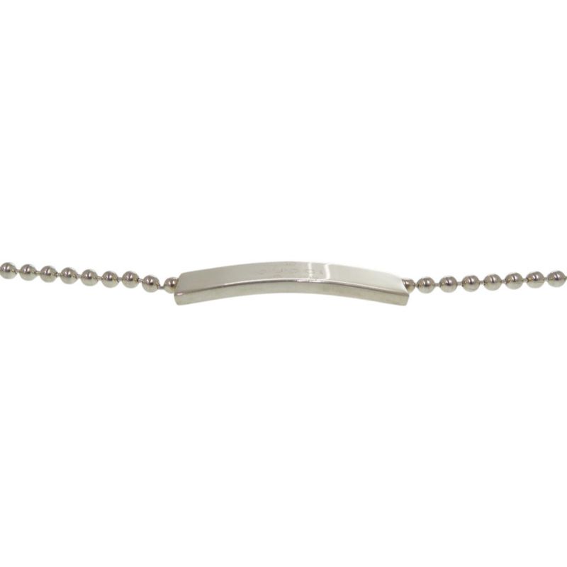 GUCCI Logo Plate Ball Chain 1697ar Silver-925 Silver Choker-0768 GUCCI