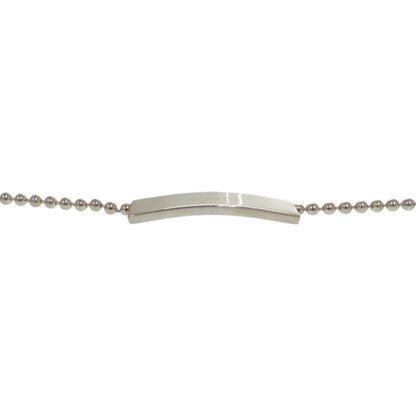 GUCCI Logo Plate Ball Chain 1697ar Silver-925 Silver Choker-0768 GUCCI