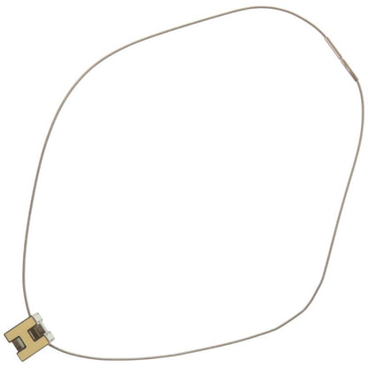 HERMES Cage Ash H Cube Metal Silver White Necklace 1034 HERMES