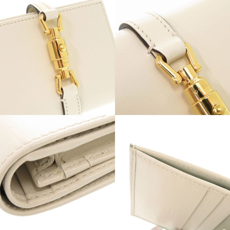 GUCCI Jack-1961 645536 Leather Ivory Bifold Wallet 1093 GUCCI