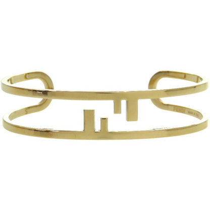 FENDI FF Logo O-rock Metal Gold Bangle 0231 FENDI