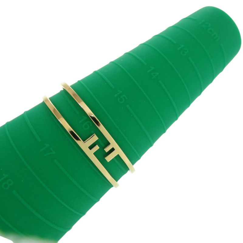 FENDI FF Logo O-rock Metal Gold Bangle 0231 FENDI