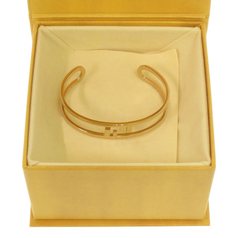 FENDI FF Logo O-rock Metal Gold Bangle 0231 FENDI