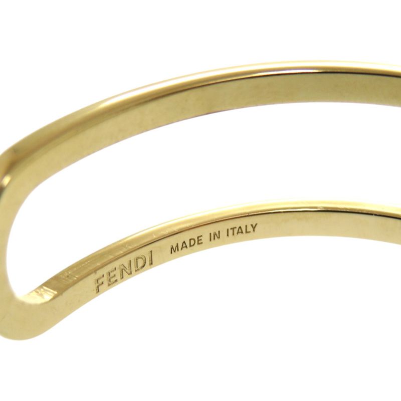 FENDI FF Logo O-rock Metal Gold Bangle 0231 FENDI
