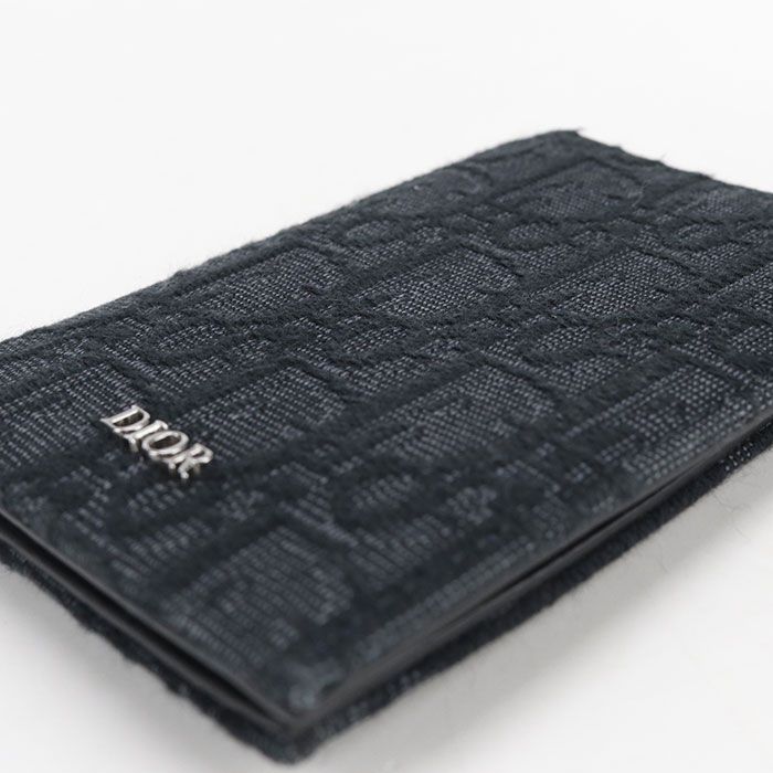 DIOR Bifold Card Holder DIOR Oblique 2esch138yse Card Case Jacquard Men's