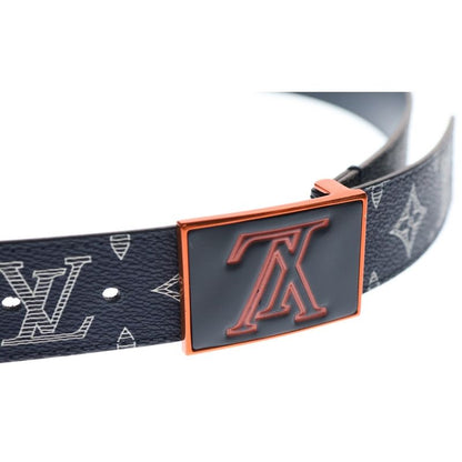 Louis Vuitton Sainteur Metropole Monogram -canvas Belt Navy- Leather M0049t