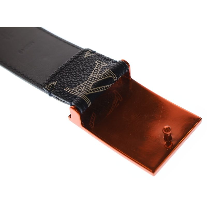 Louis Vuitton Sainteur Metropole Monogram -canvas Belt Navy- Leather M0049t