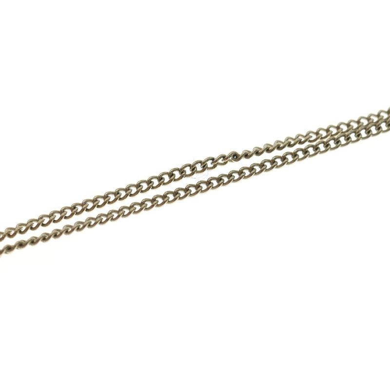 CHANEL Coco Mark Matelasse Plate Necklace Gold