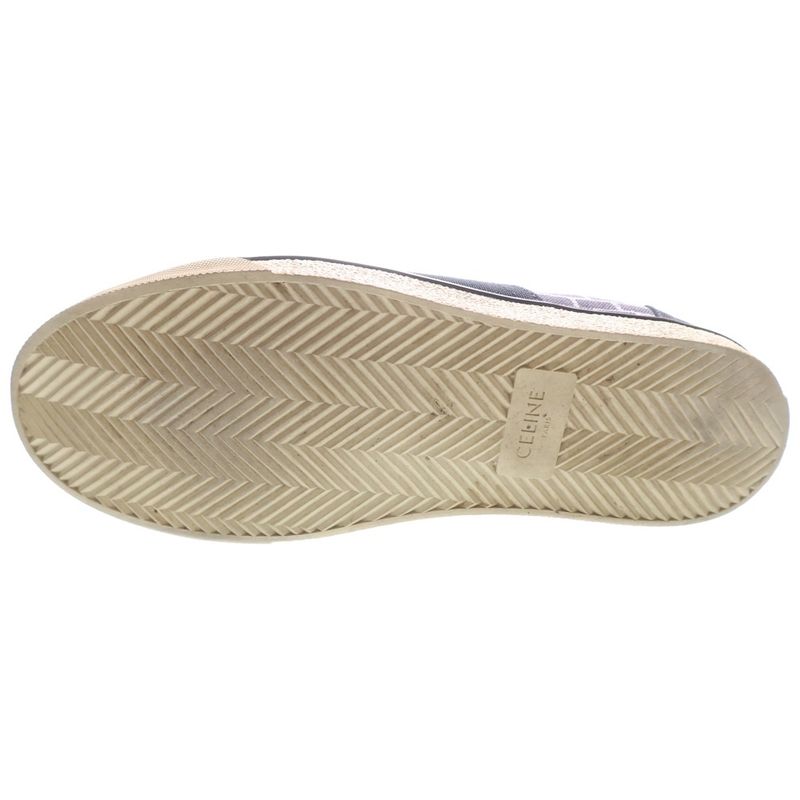 CELINE Canvas Low Cut Sneakers Black White 190010900
