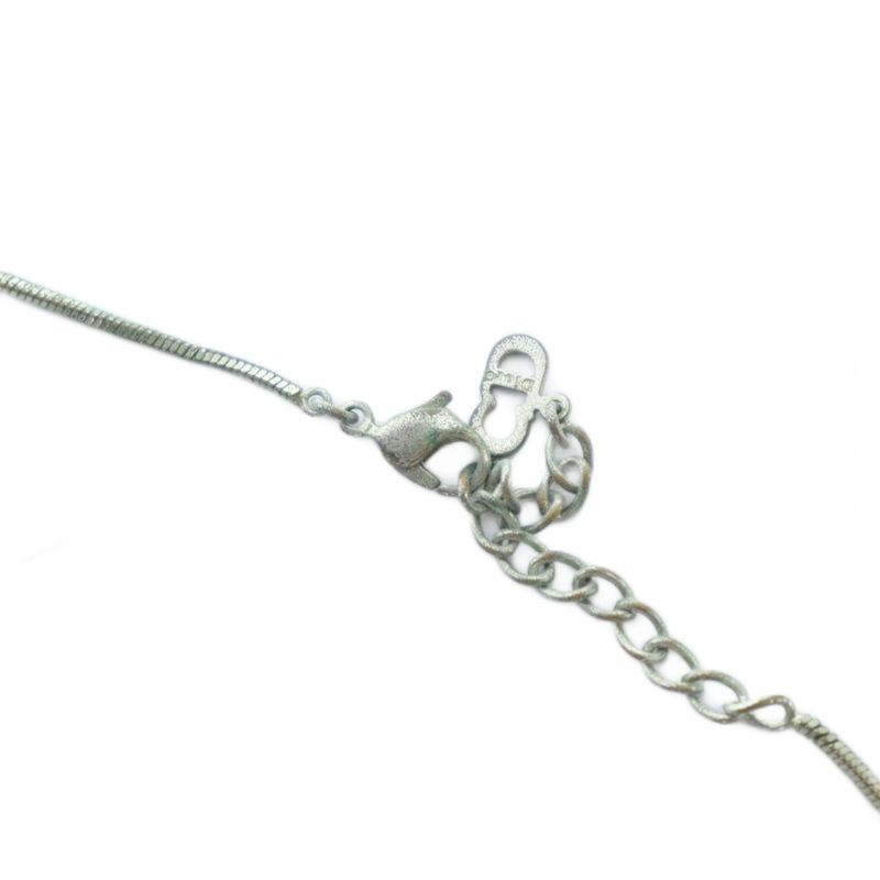 Christian DIOR Necklace Accessories - Pendant Logo Trotter - Silver Pink • GY11