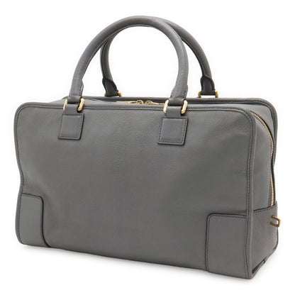 LOEWE Amazona 35 Anagram Handbag Mini Boston Bag Leather Blue-grey Gold Hardware