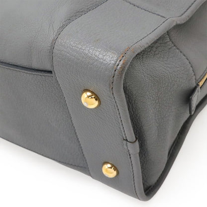 LOEWE Amazona 35 Anagram Handbag Mini Boston Bag Leather Blue-grey Gold Hardware