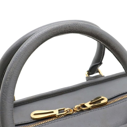 LOEWE Amazona 35 Anagram Handbag Mini Boston Bag Leather Blue-grey Gold Hardware