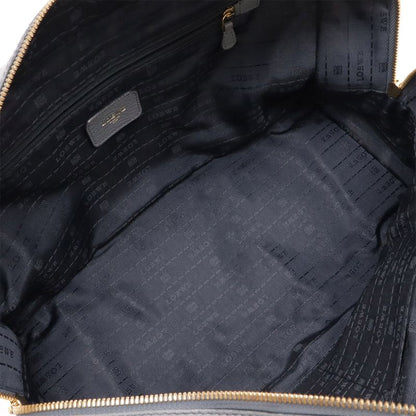 LOEWE Amazona 35 Anagram Handbag Mini Boston Bag Leather Blue-grey Gold Hardware