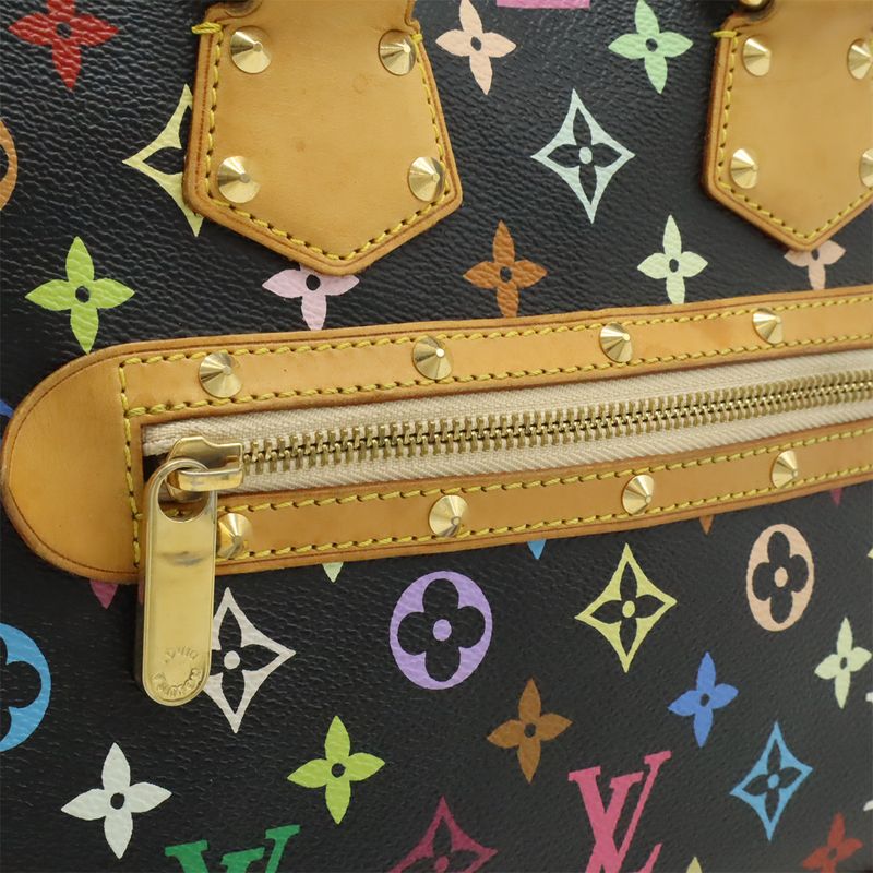 Louis Vuitton Monogram Multicolor - Alma Handbag Studded Noir Black M92646