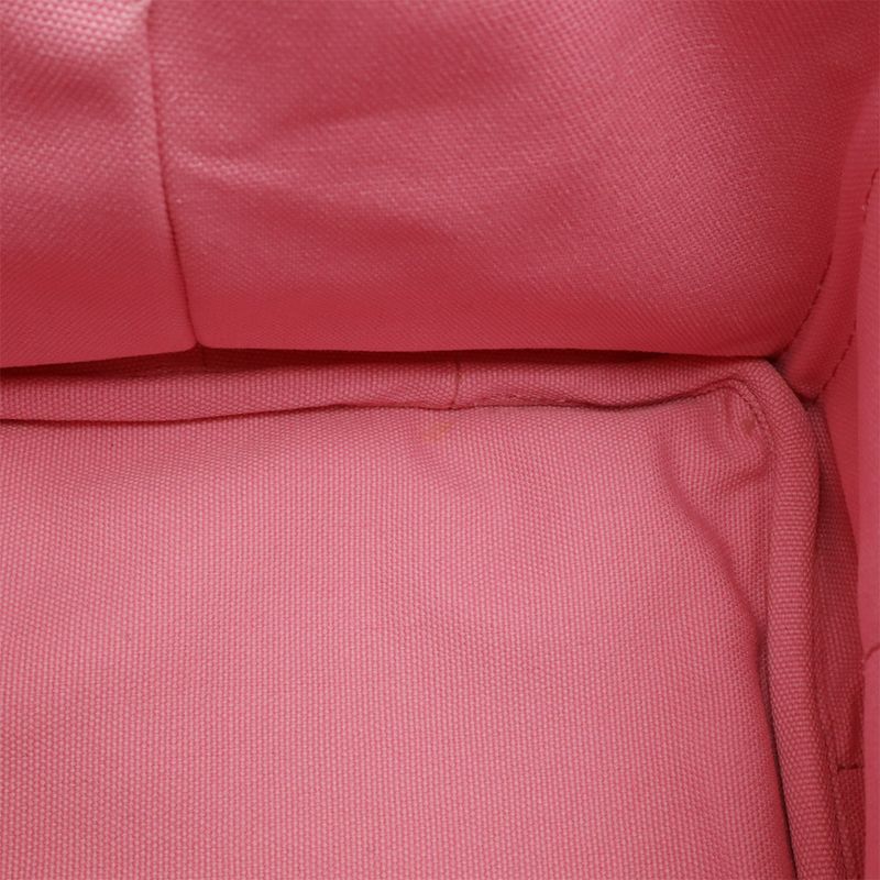 PRADA Canapa Tote Bag Handbag Large Tote Canvas Geranio Pink Gold Hardware