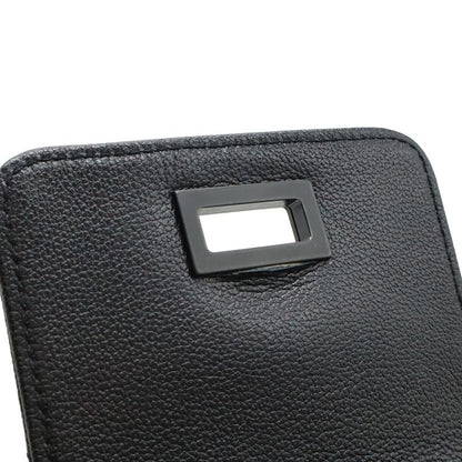 CHANEL 2.55 Matelasse Shoulder Bag Tote Bag Leather Black Hardware