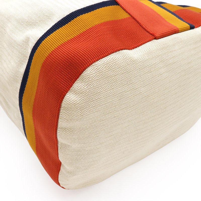 HERMES Cavalier Shoulder Bag One Shoulder Body Bag Canvas Natural Orange Yellow