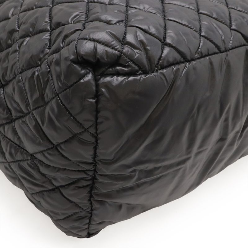 CHANEL Coco Cocoon Medium Tote MM Tote Bag Shoulder Bag Quilted Nylon Black