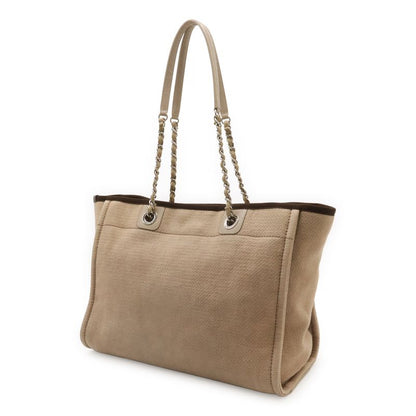 CHANEL Deville Medium Tote MM Tote Bag Shoulder Bag Chain Shoulder Beige Brown