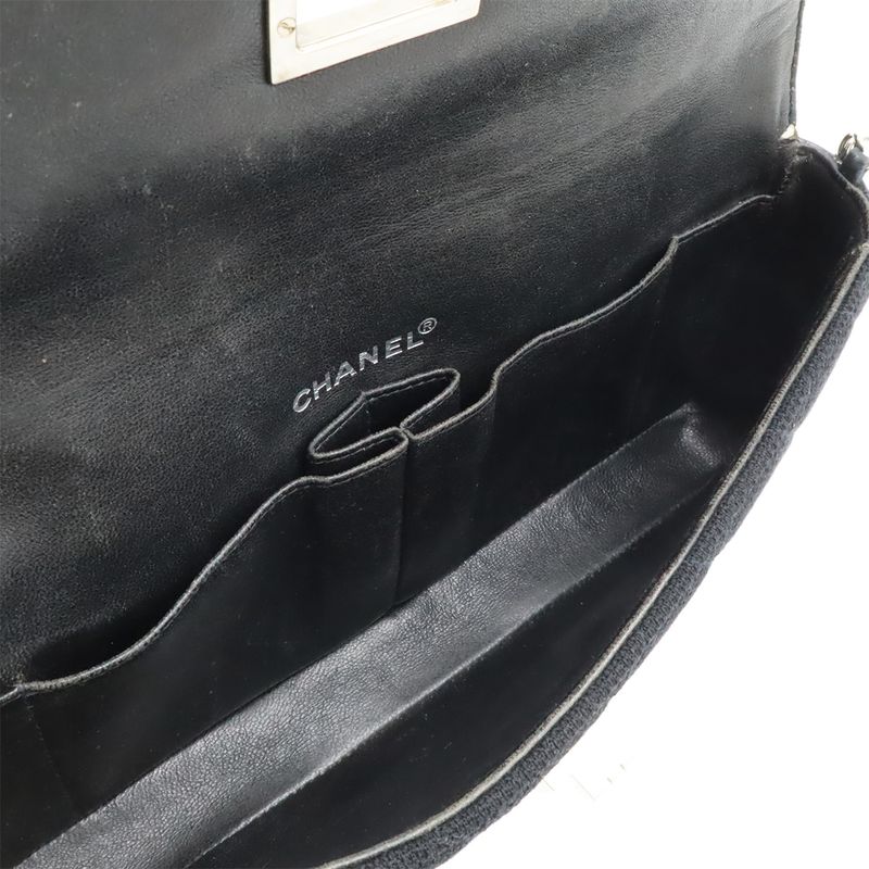 CHANEL 2.55 Matelasse Chain Bag Shoulder Bag Semi-shoulder Canvas Patent