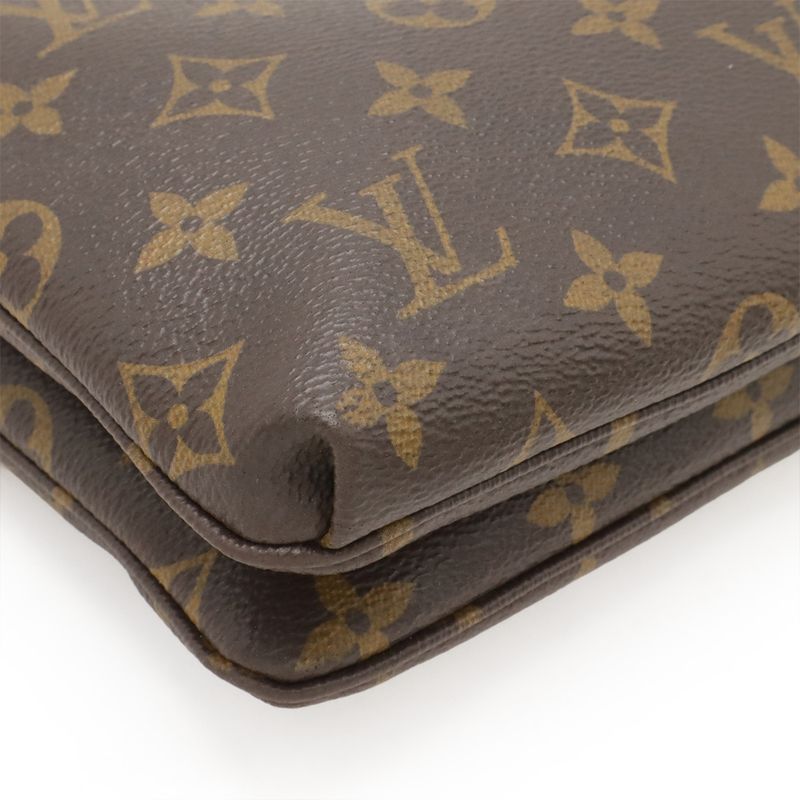 Louis Vuitton Monogram Twice Shoulder Bag Pochette Crossbody Threes Red M50184