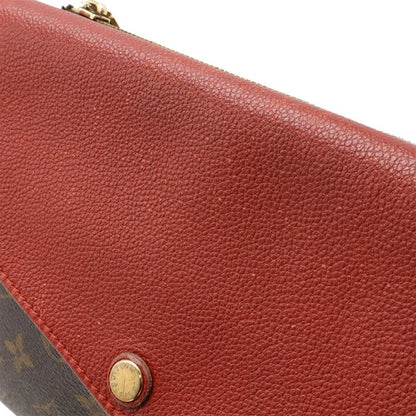 Louis Vuitton Monogram Twice Shoulder Bag Pochette Crossbody Threes Red M50184