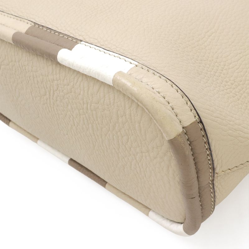 FENDI Selleria Handbag 2WAY Shoulder Bag One Shoulder Crossbody Leather Sand
