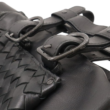 BOTTEGA VENETA Intrecciato Waist Bag Body Bag Leather Black 121604
