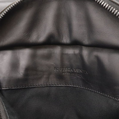 BOTTEGA VENETA Intrecciato Waist Bag Body Bag Leather Black 121604