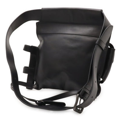 BOTTEGA VENETA Intrecciato Waist Bag Body Bag Leather Black 121604