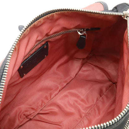 PRADA Shoulder Bag Messenger Bag Crossbody Nylon Leather NERO Black Silver-hardw