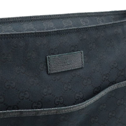 GUCCI GG Canvas Sherry Line Webline Shoulder Bag Crossbody Leather Black Green